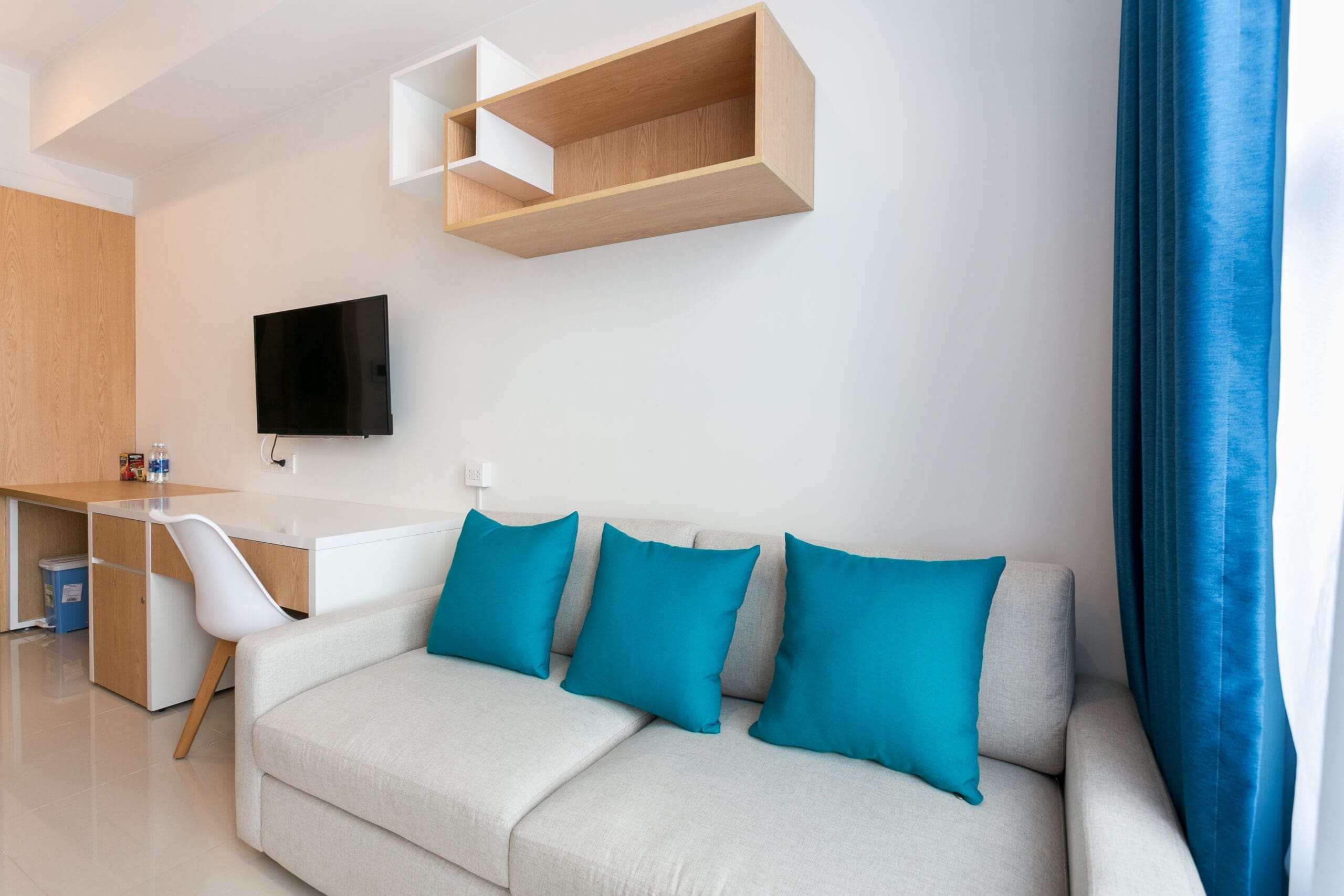 Comfortable Sofa Area in RiverGate Residence Studio Apartment