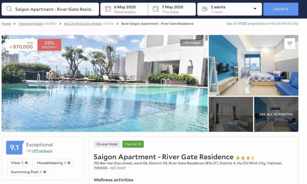 RiverGate Residence đạt điểm 9.1/10 từ 171 đánh giá thực tế trên Agoda.com