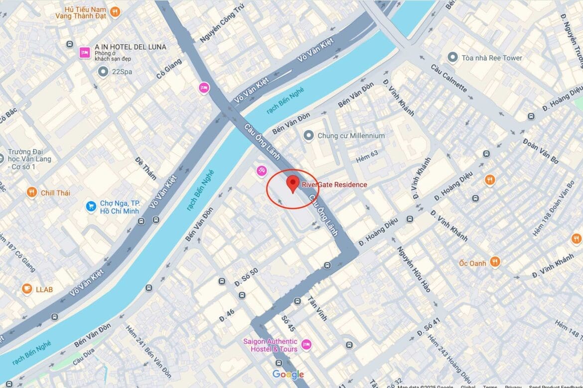 Hướng dẫn cách di chuyển đến RiverGate Residence nhanh nhat