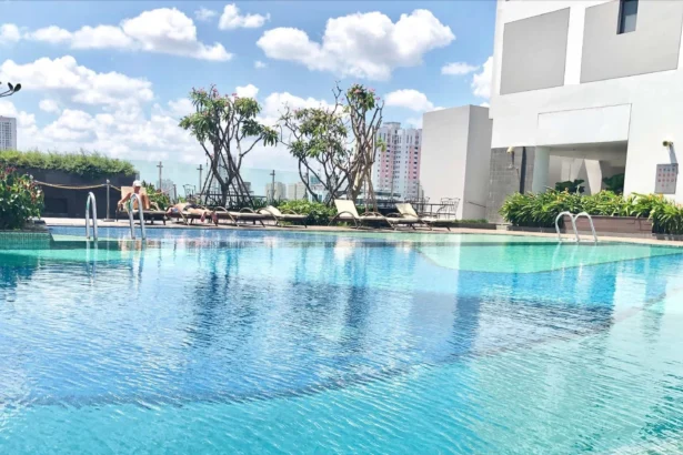 Outdoor Swimming Pool at RiverGate Residence