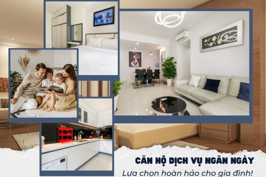Căn hộ cho thuê theo ngày có bếp riêng và máy giặt